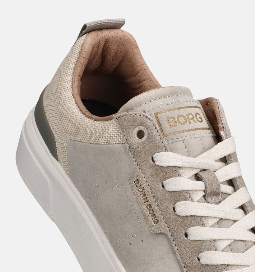 Bj&ouml;rn Borg Baskets basses en Beige pour hommes (369026) - pour semelles orthop&eacute;diques