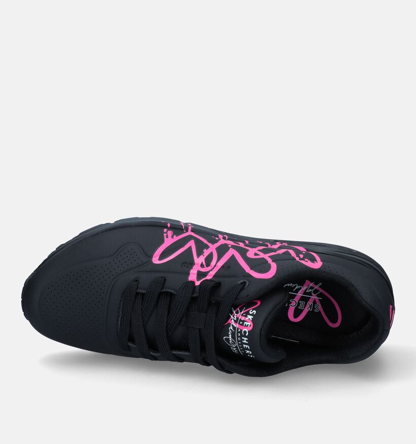 Skechers Uno Dripping In Love Baskets en Noir pour femmes (334203)
