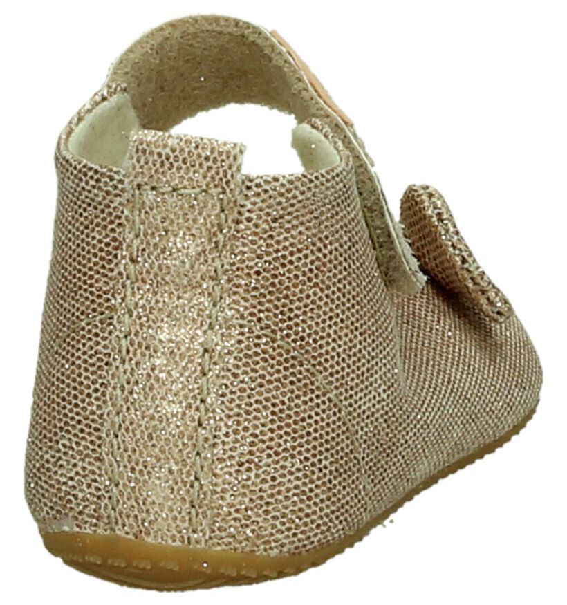 Roze Glitter Babypantoffel Living Kitzbühel met Muisje in stof (194634)