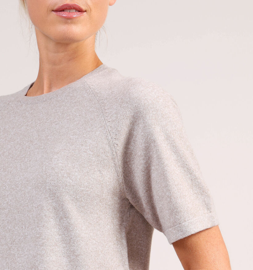 Pieces Bree Beige T-shirt voor dames (361142)