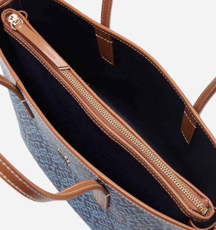 Tommy Hilfiger Monoplay Leather Mini Tote Blauwe Shopper voor dames (352875)