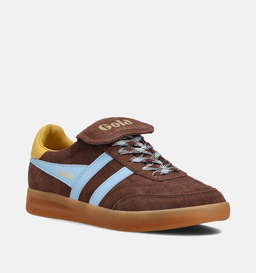 Gola Stadia 86 Baskets en Brun foncé pour femmes (360814) - pour semelles orthopédiques