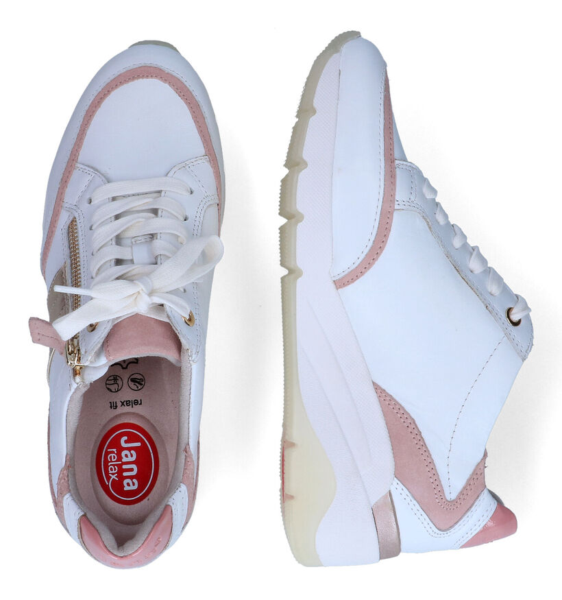 Jana Baskets casual en Blanc en cuir (304554)