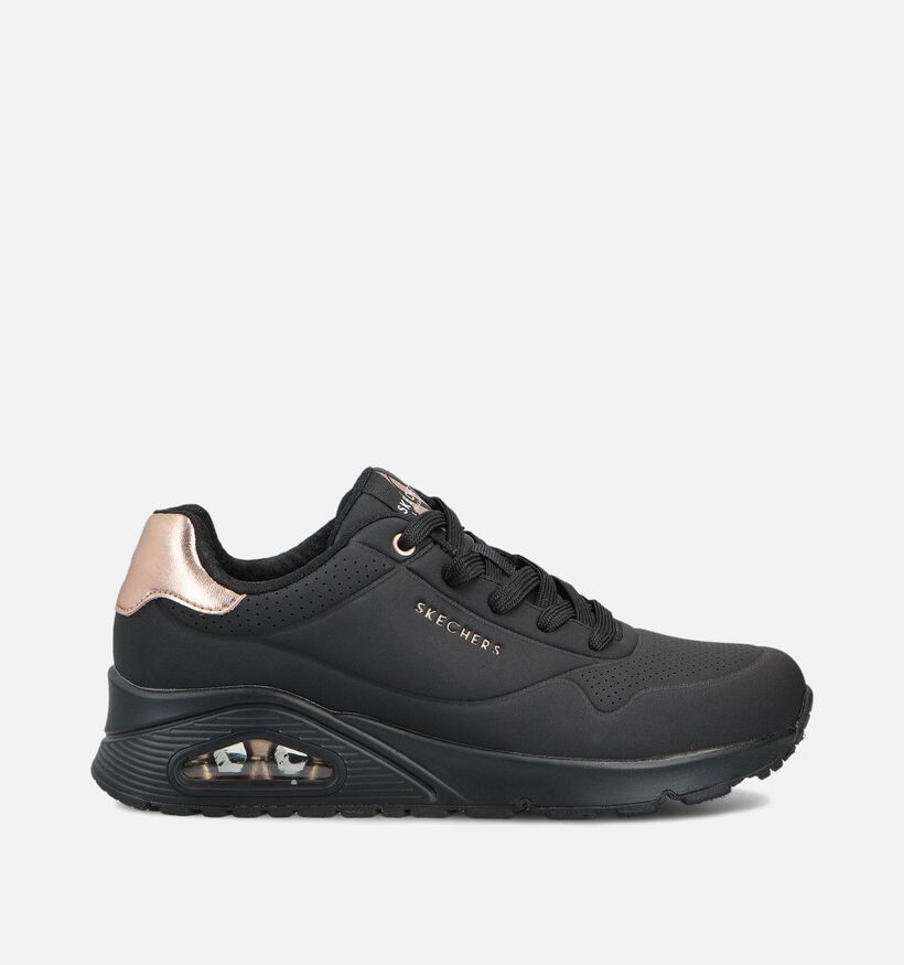 Skechers Uno Golden Air Zwarte/Gouden Sneakers voor dames (359714) - geschikt voor steunzolen