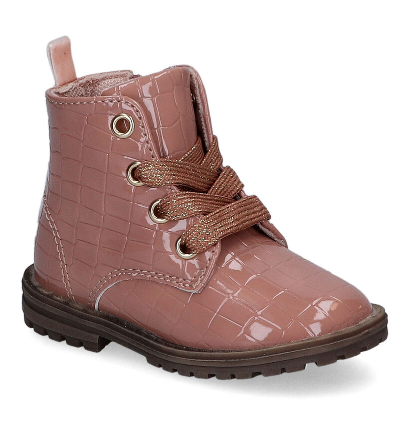 Milo & Mila Roze Bottines in kunstleer (313586)