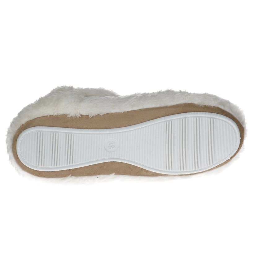 Youh! Ecru Pantoffels in faux fur (234588)