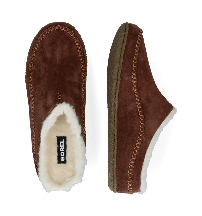 Sorel Lanner Ridge Zwarte Pantoffels in daim (294137)