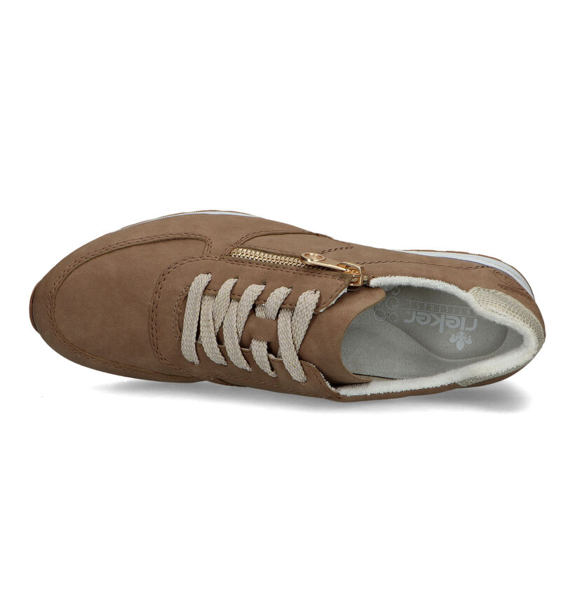 Rieker Baskets habillées en Taupe en simili cuir (320333)