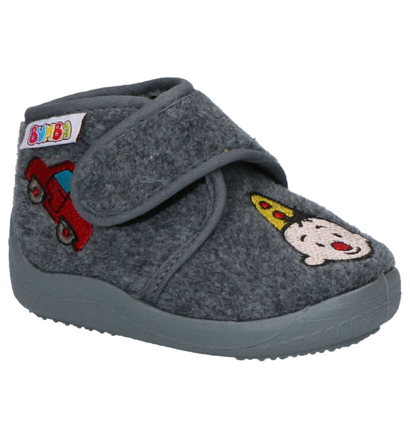 Bumba Pantoufles fermées en Gris en textile (283454)