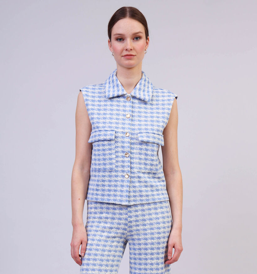 Vila Gesta Blauwe Vest zonder mouwen voor dames (359468)