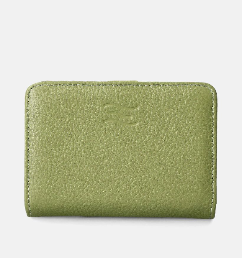 Crinkles Porte-monnaie zippé en Vert pour femmes (358087)