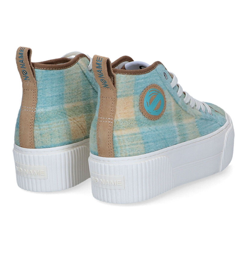 No Name Iron Mid Side Baskets Hautes en Bleu pour femmes (316089) - pour semelles orthopédiques