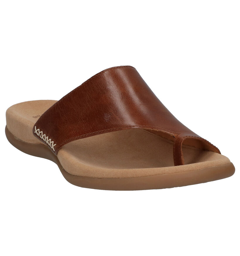 Gabor Best Fitting Nu-pieds en Cognac en cuir (301879)