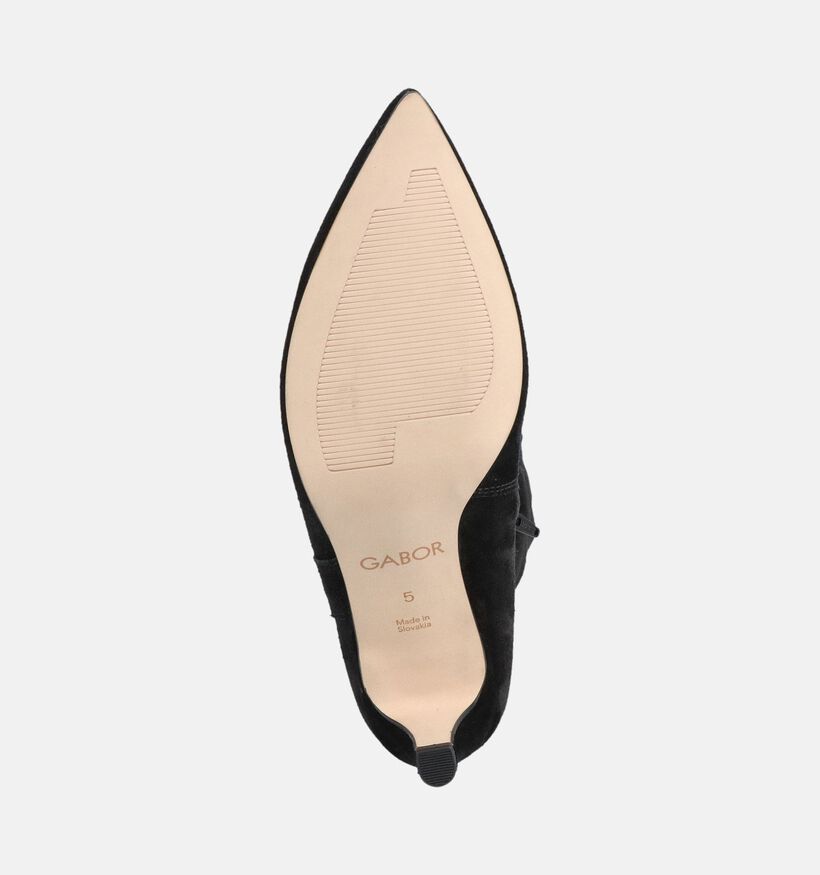 Gabor Bottes hautes &agrave; talons en Noir pour femmes (380060)
