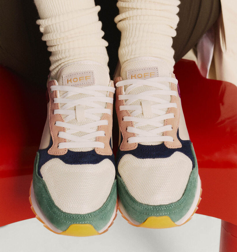 HOFF City Beige/Groene Sneakers voor dames (365710) - geschikt voor steunzolen