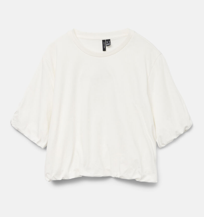Vero Moda Aya Penny Cropped Witte T-shirt voor dames (374950)