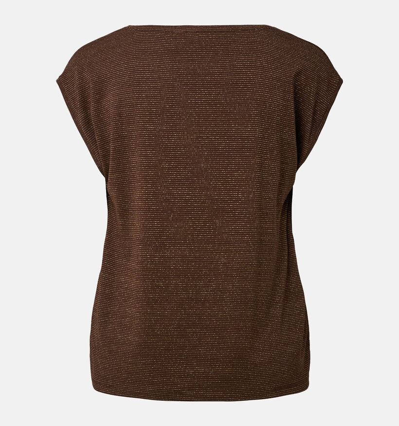 Pieces Billo Donkerbruine T-shirt voor dames (378368)
