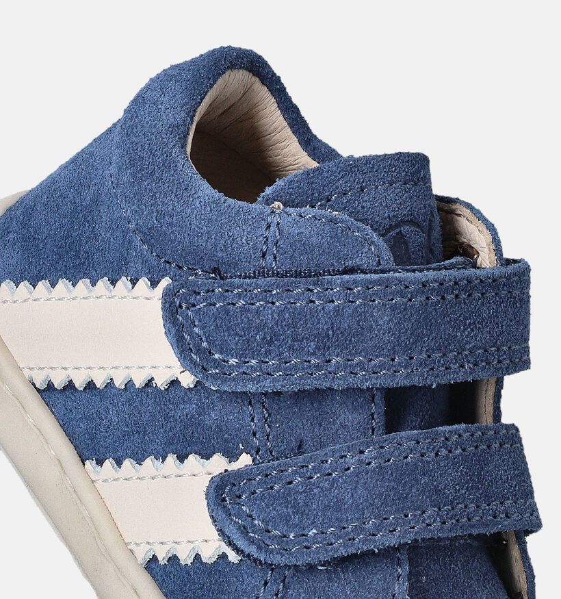 Naturino Macks Suede Blauwe Babyschoentjes voor jongens (359956) - geschikt voor steunzolen