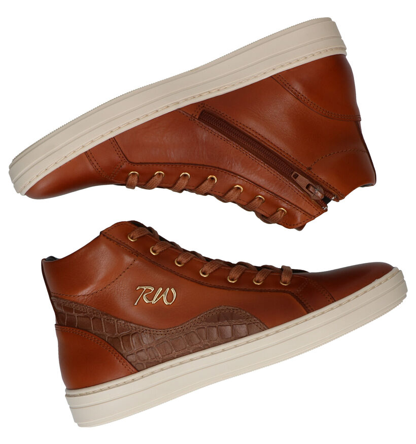 River Woods Eddie Baskets en Noir en cuir (281965)