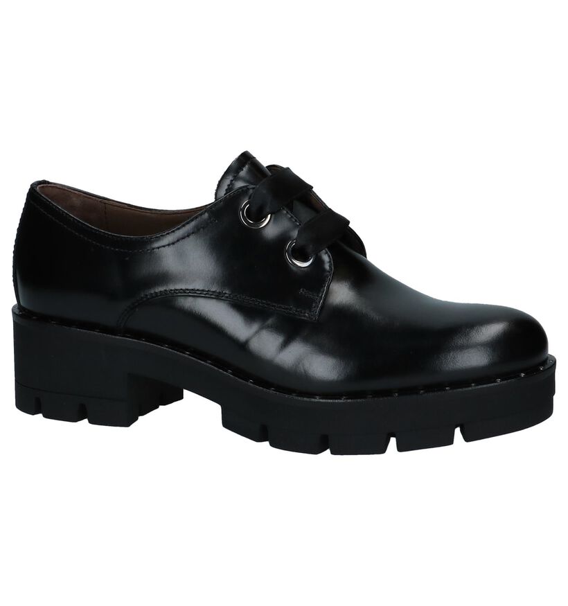 Zwarte NeroGiardini Veterschoenen met Studs in leer (226550)