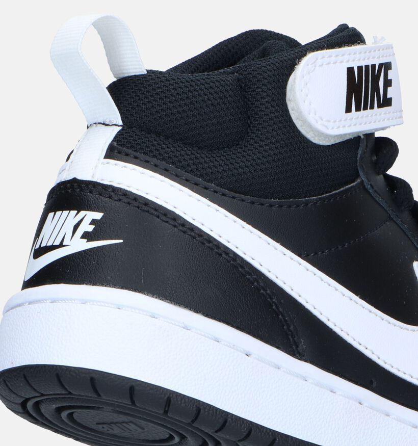 Nike Court Borough Zwarte Sneakers voor jongens, meisjes (328095)
