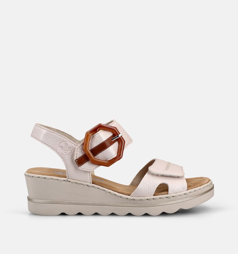 Rieker Parelmoer Sandalen met Sleehak voor dames (370453)