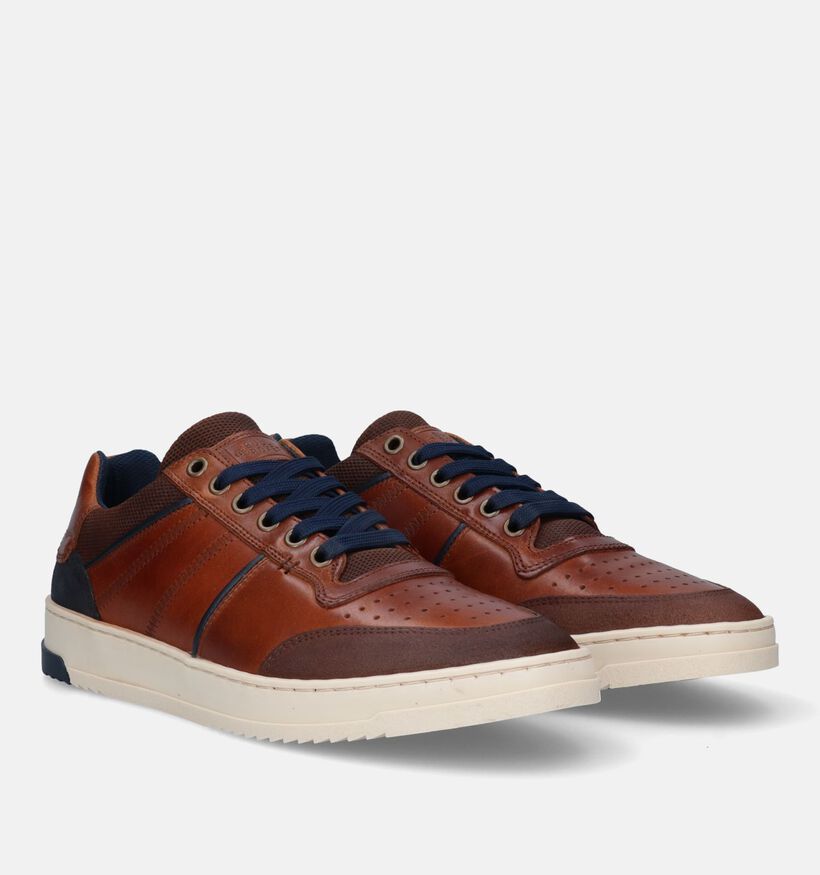 Bullboxer Cognac Veterschoenen voor heren (328907) - geschikt voor steunzolen