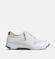 Gabor Rollingsoft Witte/Gouden Rits-Veterschoenen voor dames (368405) - geschikt voor steunzolen