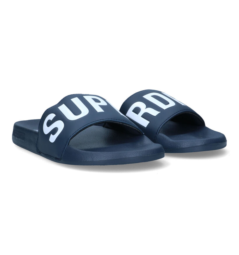 Superdry Code Core Blauwe Badslippers voor heren (322144)