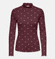 JDY Fransiska Polkadot Bordeaux T-shirt voor dames (375094)