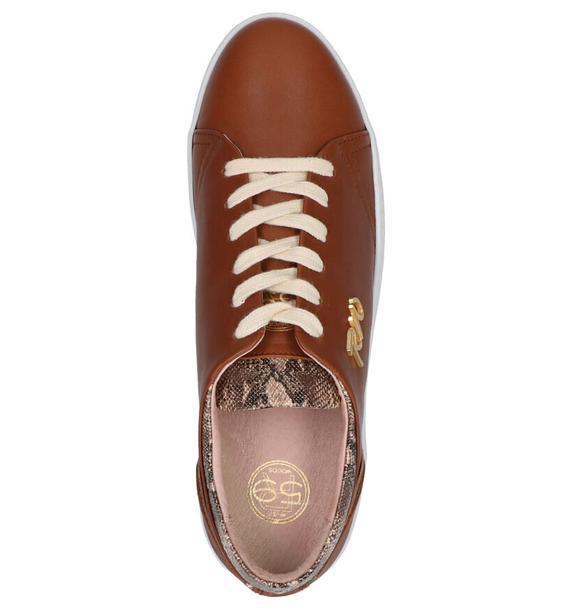River Woods Ambra Chaussures à Lacets en Cognac en cuir (271157)