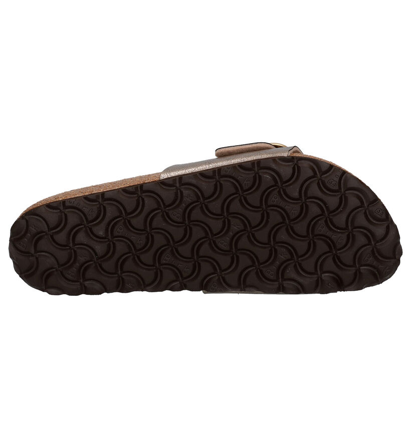 Birkenstock Madrid Birko-Flor Zwarte Slippers voor dames (338048)