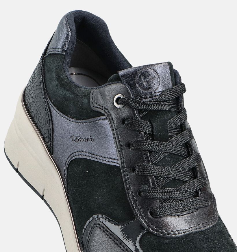Tamaris Blauwe Veterschoenen voor dames (360620) - geschikt voor steunzolen