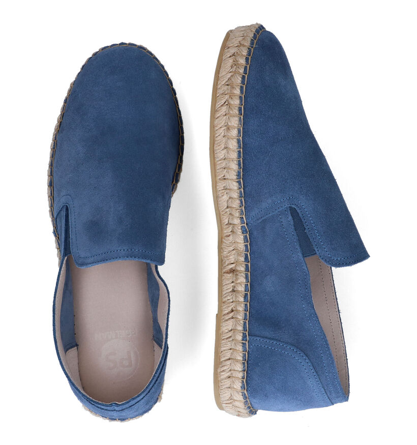 Poelman Espadrilles en Bleu en nubuck (310338)