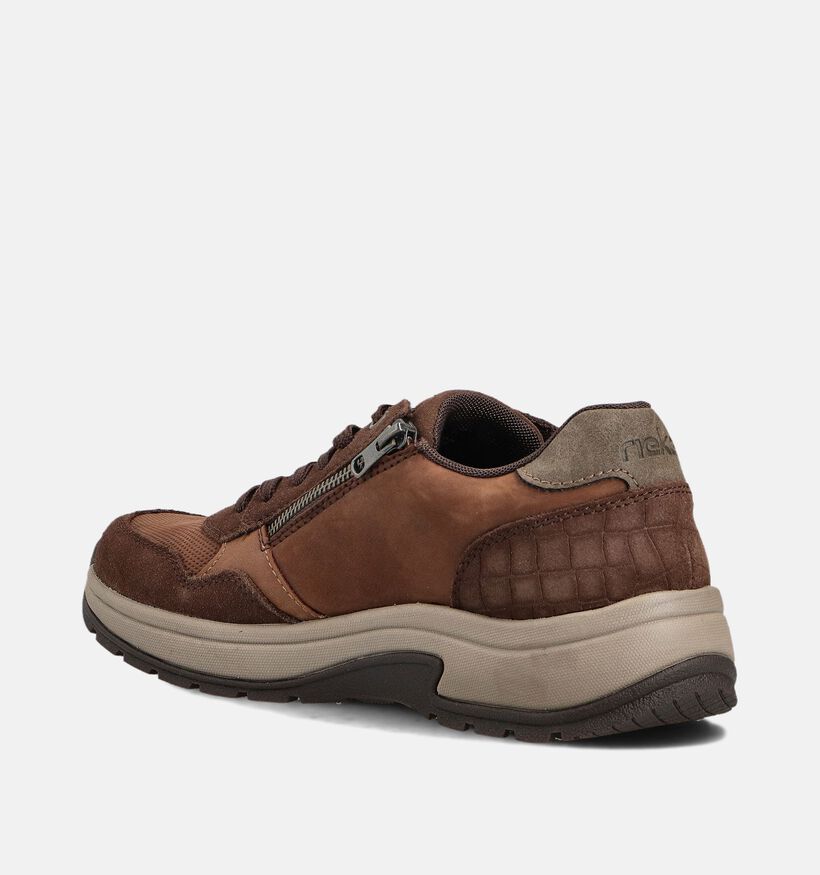Rieker Bruine Veterschoenen voor heren (360443) - geschikt voor steunzolen