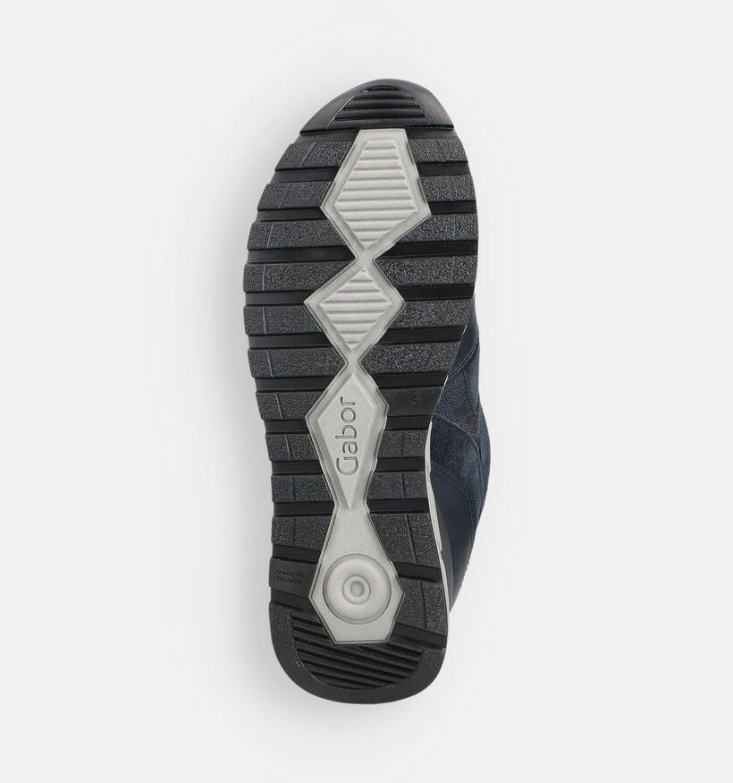 Gabor Donkerblauwe/Zilveren Sneakers Gabor Donkerblauwe/Zilveren Sneakers voor dames (360300) - geschikt voor steunzolen