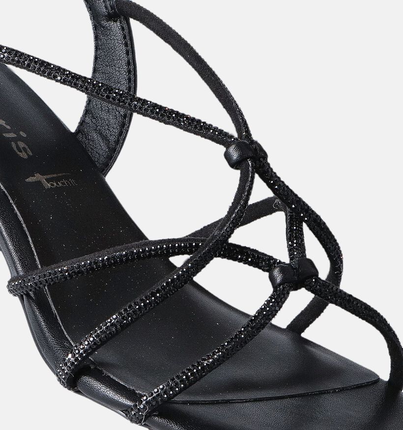 Tamaris Zwarte Sandalen met blokhak voor dames (354444)