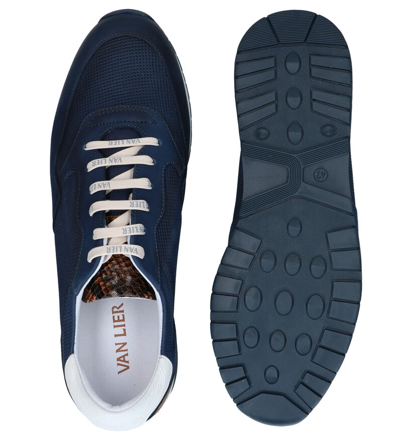 Van Lier Chaussures basses en Bleu foncé en nubuck (291352)