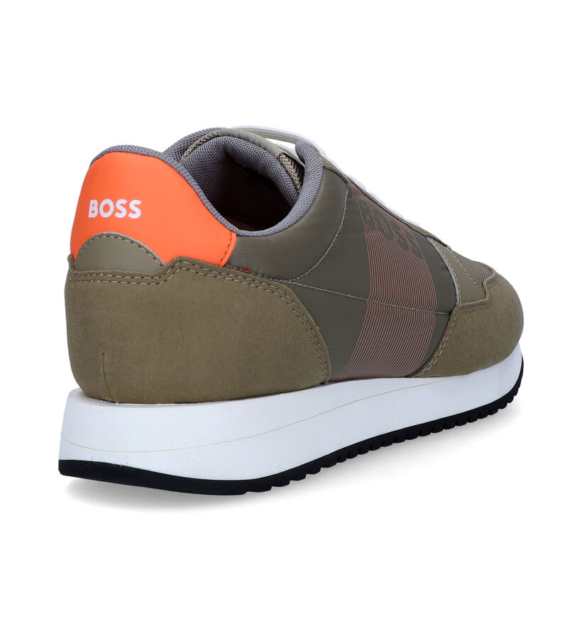 Boss Kai Runn Baskets en Vert Kaki pour hommes (320714) - pour semelles orthopédiques