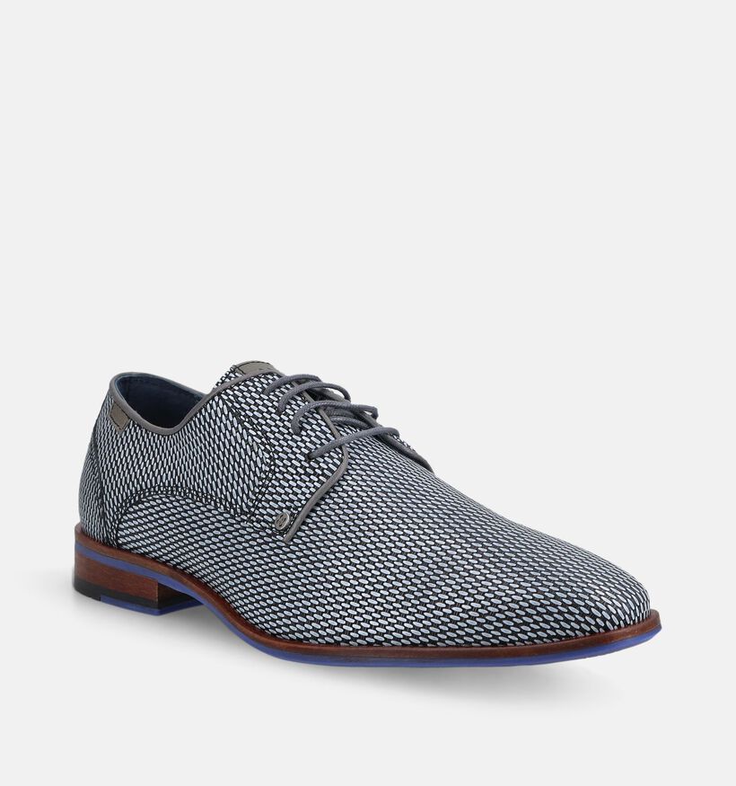 Berkelmans Oulton Zwarte Geklede Veterschoenen voor heren (379055) - geschikt voor steunzolen