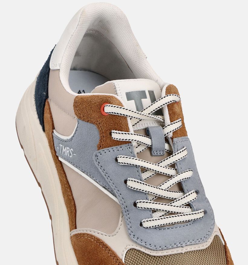 Tamaris Cognac/Lichtblauw Lage Sneakers voor heren (368814) - geschikt voor steunzolen