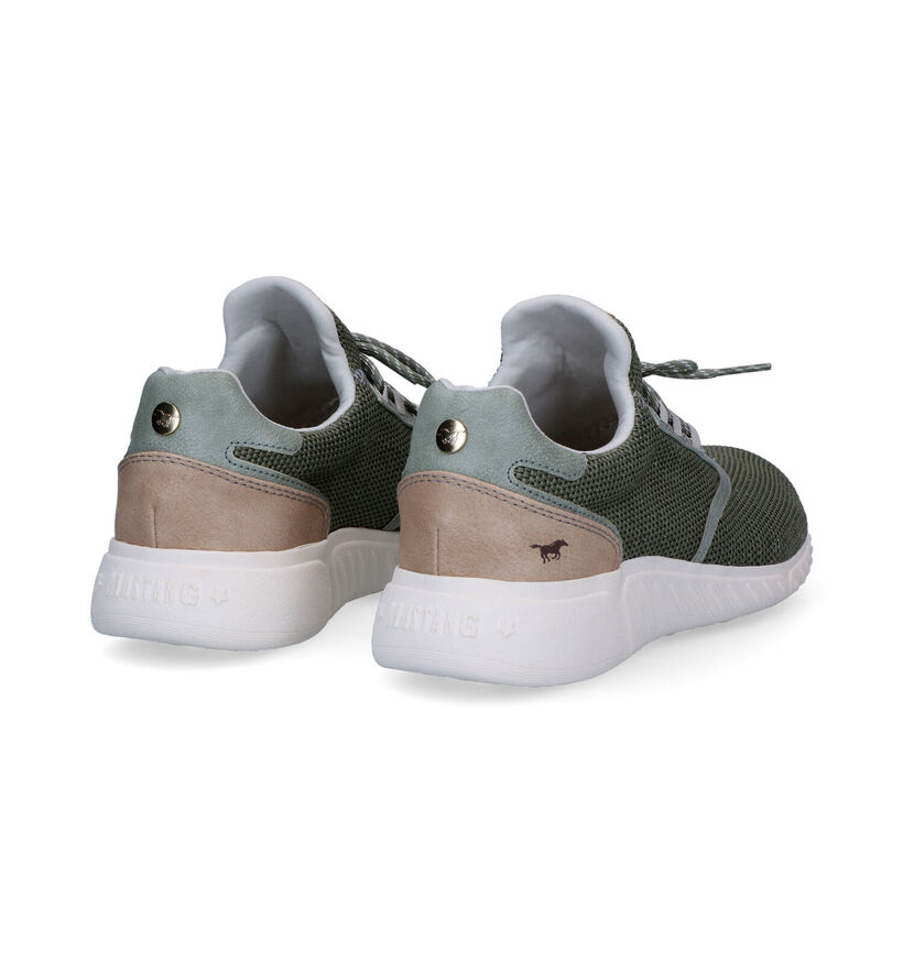 Mustang Slip-ons en Vert kaki en textile (303685)