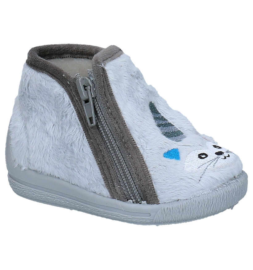 Bellamy Pantoufles pour bébé en Gris clair en textile (283976)