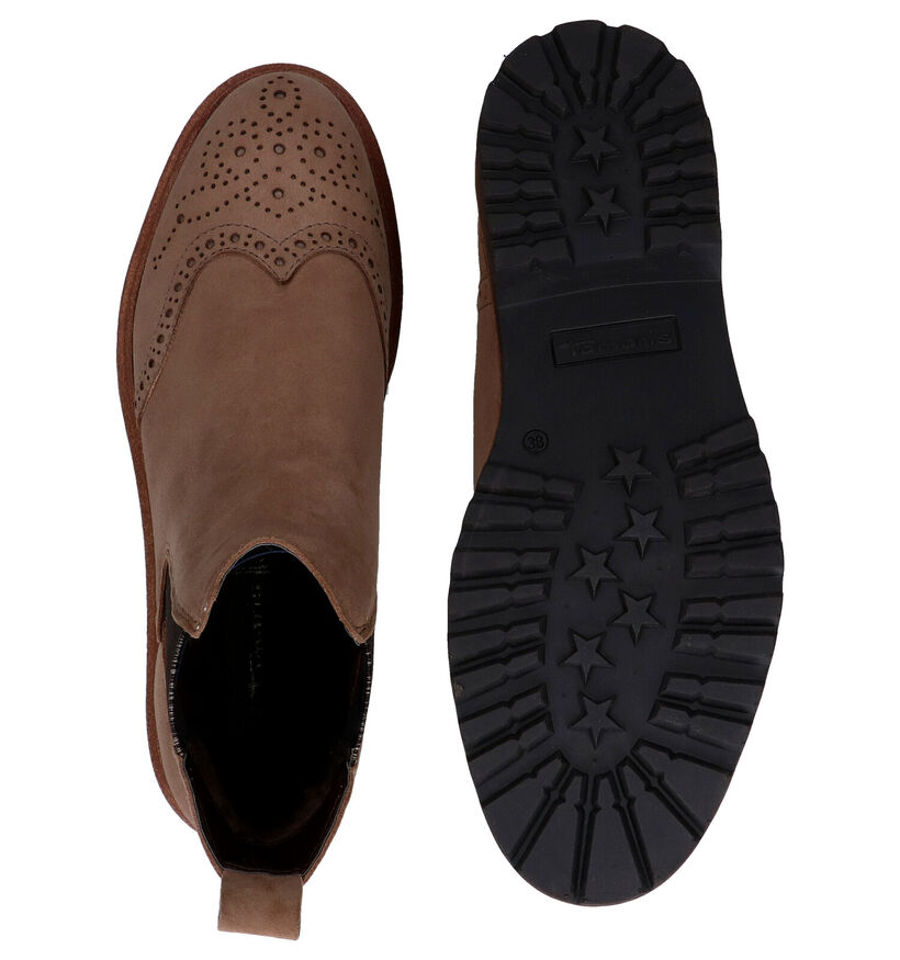 Tamaris TOUCH it Bottines Chelsea en Taupe en nubuck (280702)