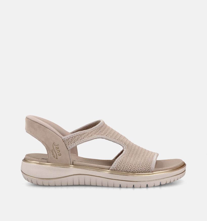 Jana Step in Beige/Gouden Sandalen voor dames (371802)