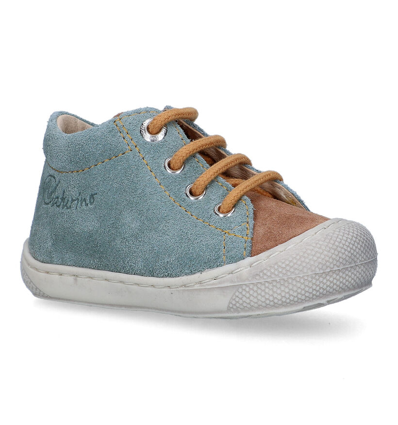 Naturino Cocoon Suede Bruine Babyschoentjes voor meisjes, jongens (355489) - geschikt voor steunzolen