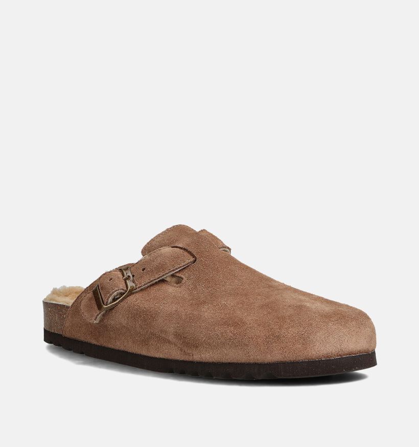 Scholl Olivier Fur Nu-pieds en Marron pour hommes (370632)