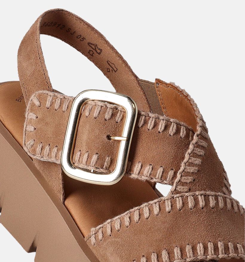 Gabor Best Fitting Sandales à plateforme en Cognac pour femmes (355096)