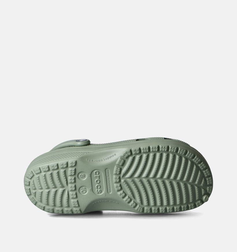 Crocs Classic Claquetteq en Vert Khaki pour femmes (356291)