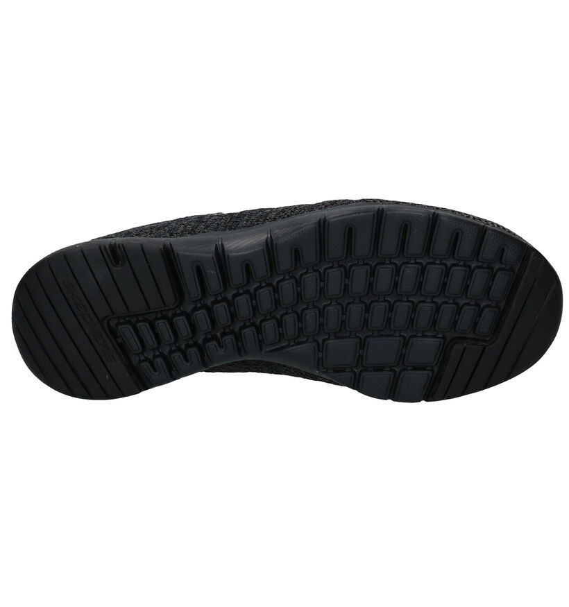 Skechers Flex Appeal Baskets en Noir en textile (293949)